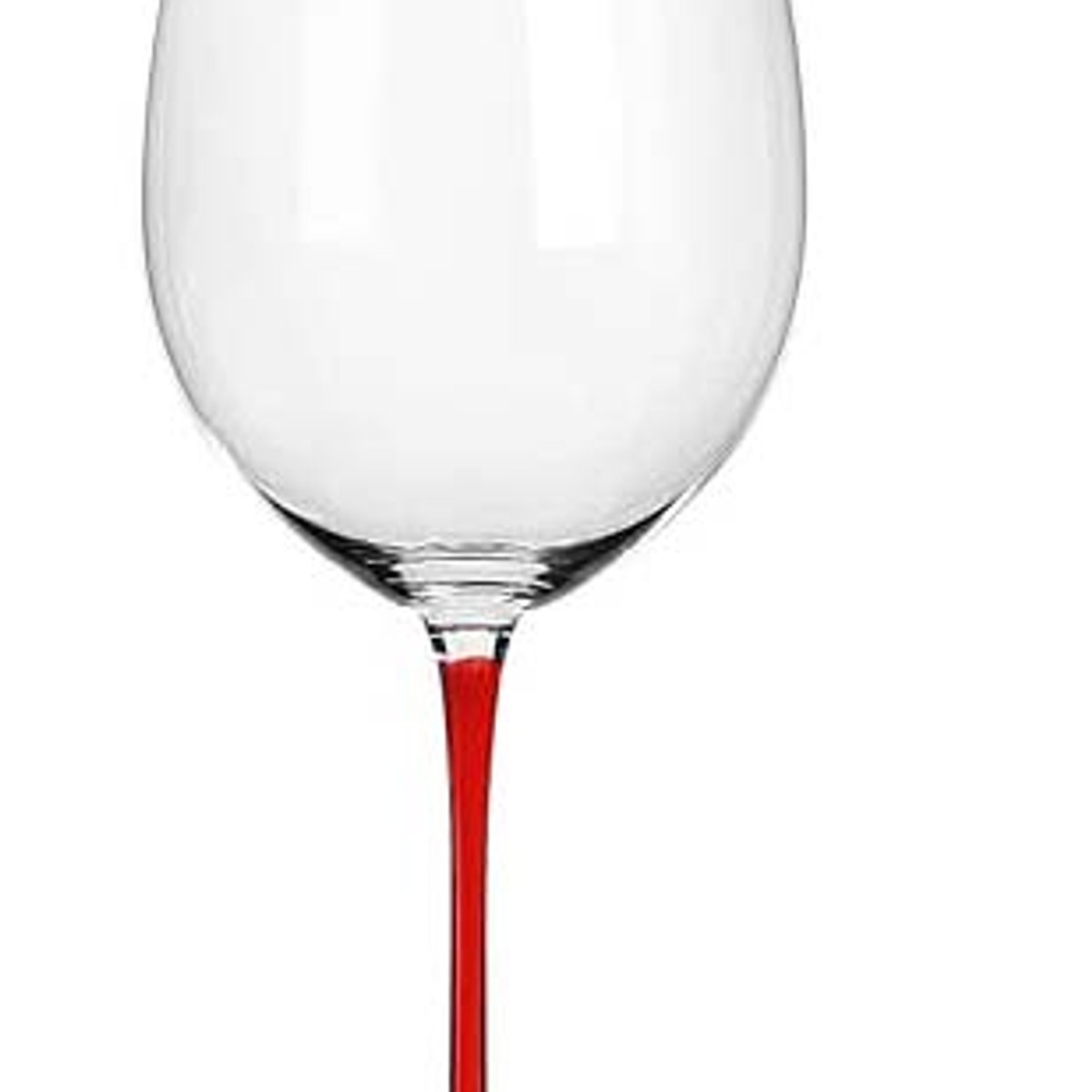 SET 6 COPAS VINO VIDRIO/TALLO ROJO