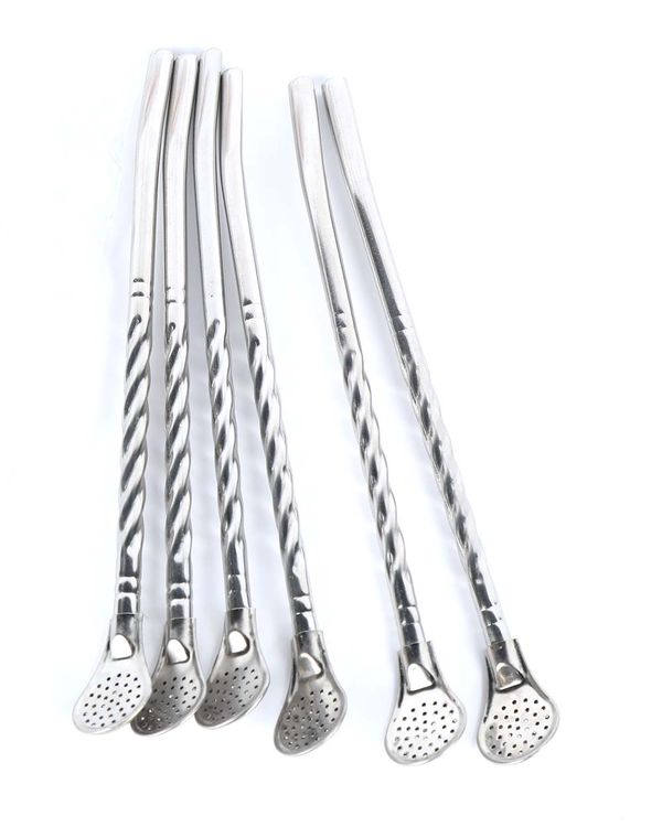 SET 6 CUCHARAS COCTEL ACERO INOXIDABLE