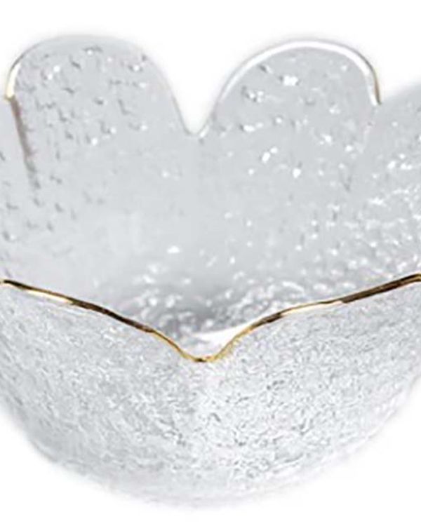 BOWL VIDRIO BORDE ORO 13.5 CMS MEDIANO