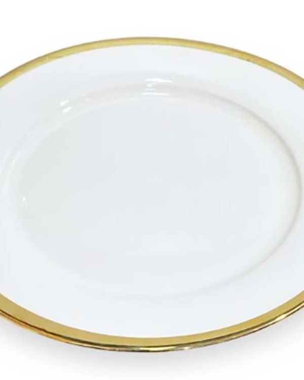 PLATO DE SITIO CERAMICA BORDE ORO H.A.I