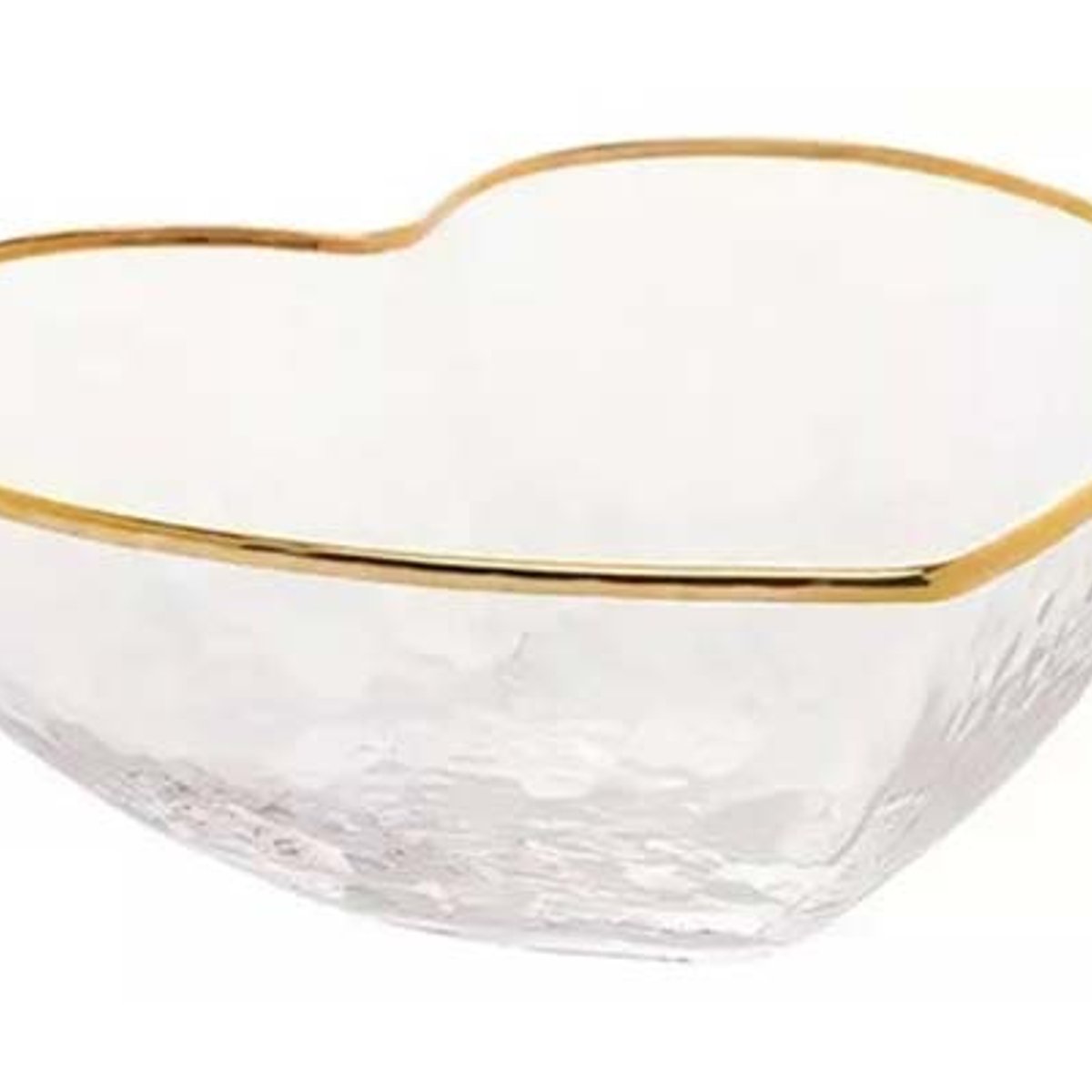 BOWL VIDRIO CORAZON BORDE ORO 8 OZ