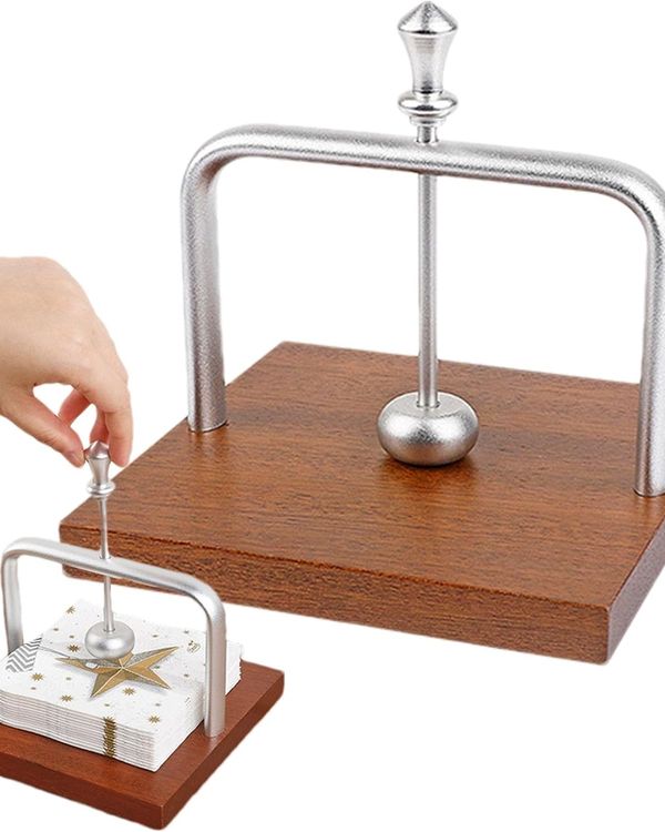 SERVILLETERO ACERO INOXIDABLE /MADERA PLATA