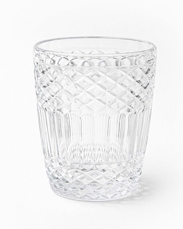 SET 6 VASOS VIDRIO TIPO CRISTAL VINTAGE 10 OZ(DSKB170-1)