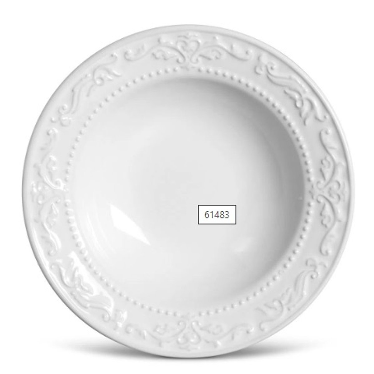 PLATO HONDO ACANTHUS BRANCO