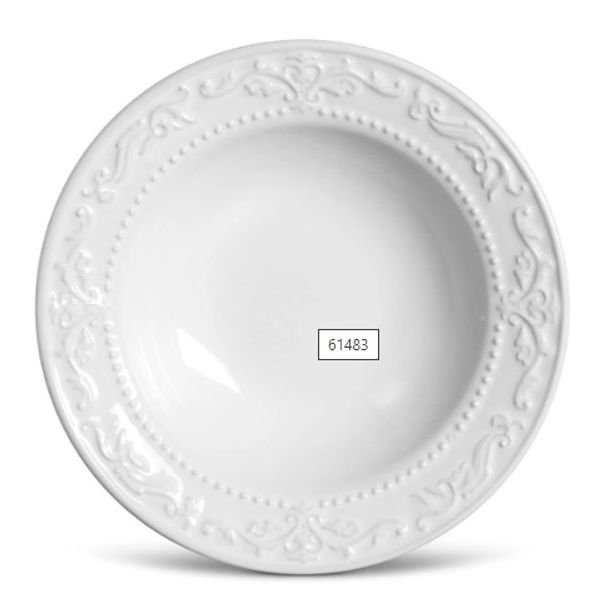 PLATO HONDO ACANTHUS BRANCO