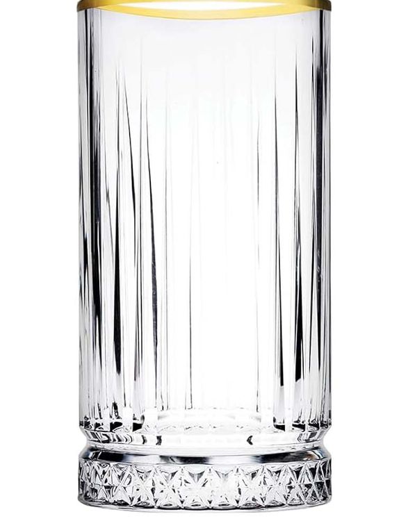 SET 4 VASOS ELYSIA GOLD TRAGO LARGO  12,25 OZ -520445G