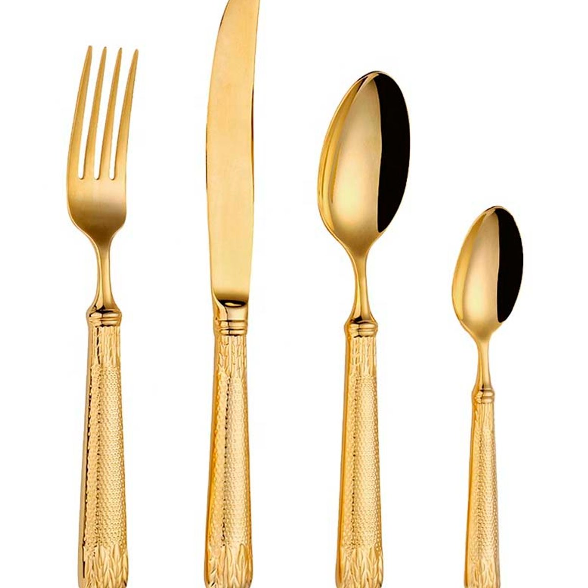 SET CUBIERTOS 16 PZ 4 PUESTOS GOLD