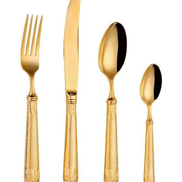 SET CUBIERTOS 16 PZ 4 PUESTOS GOLD
