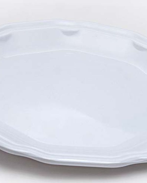 PLATO DE SITIO MELAMINE BAMBU BLANCO