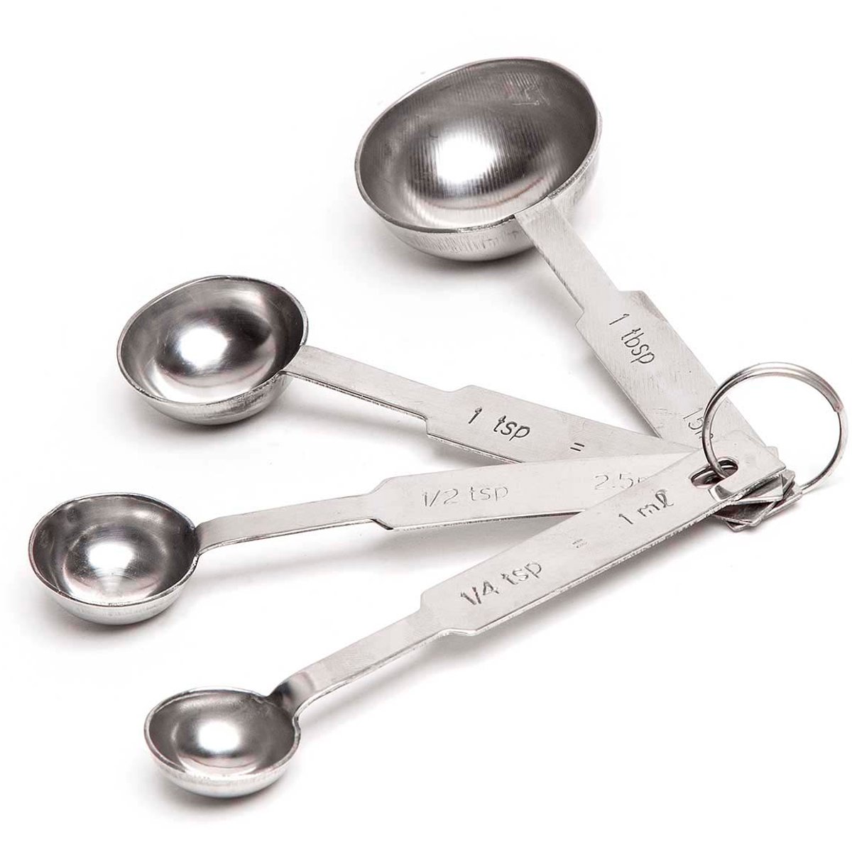 SET 4 CUCHARAS MEDIDORAS ACERO INOXIDABLE