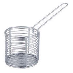 CANASTA ACERO INOXIDABLE CHIP REDONDO 8 CMS