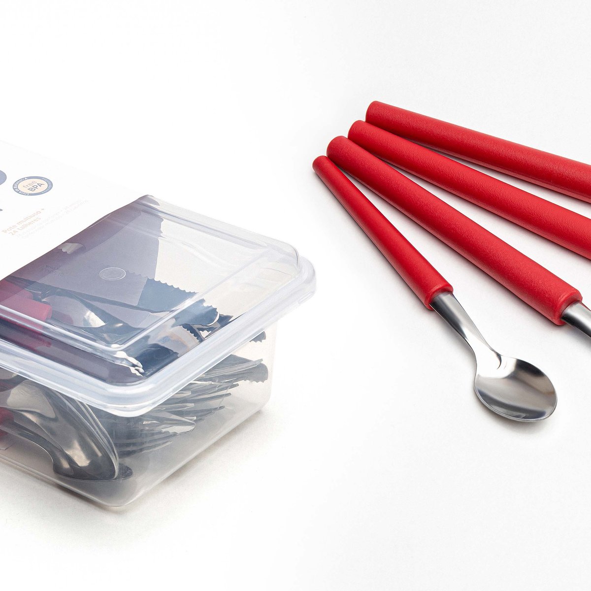 SET CUBIERTOS 24 PZ 6 PTOS MILLENIUM ROJO EN ESTUCHE