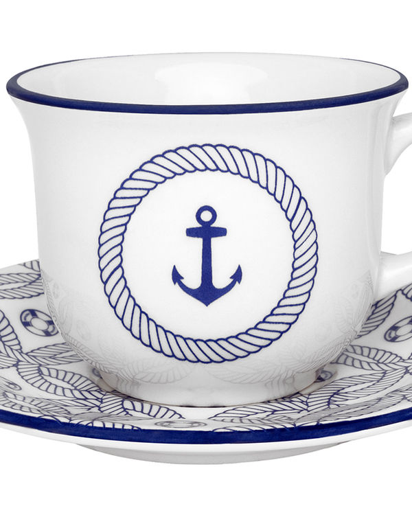 SET TAZA TE 200ML CON PLATILLO NAUTICO