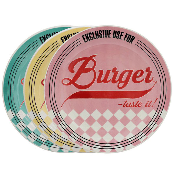 SET 3 PLATOS HAMBURGUESA 26 CMS -JM02-0778