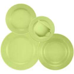 VAJILLA CERAMICA 20 PZAS 4PTOS VERDE -AE20-5010