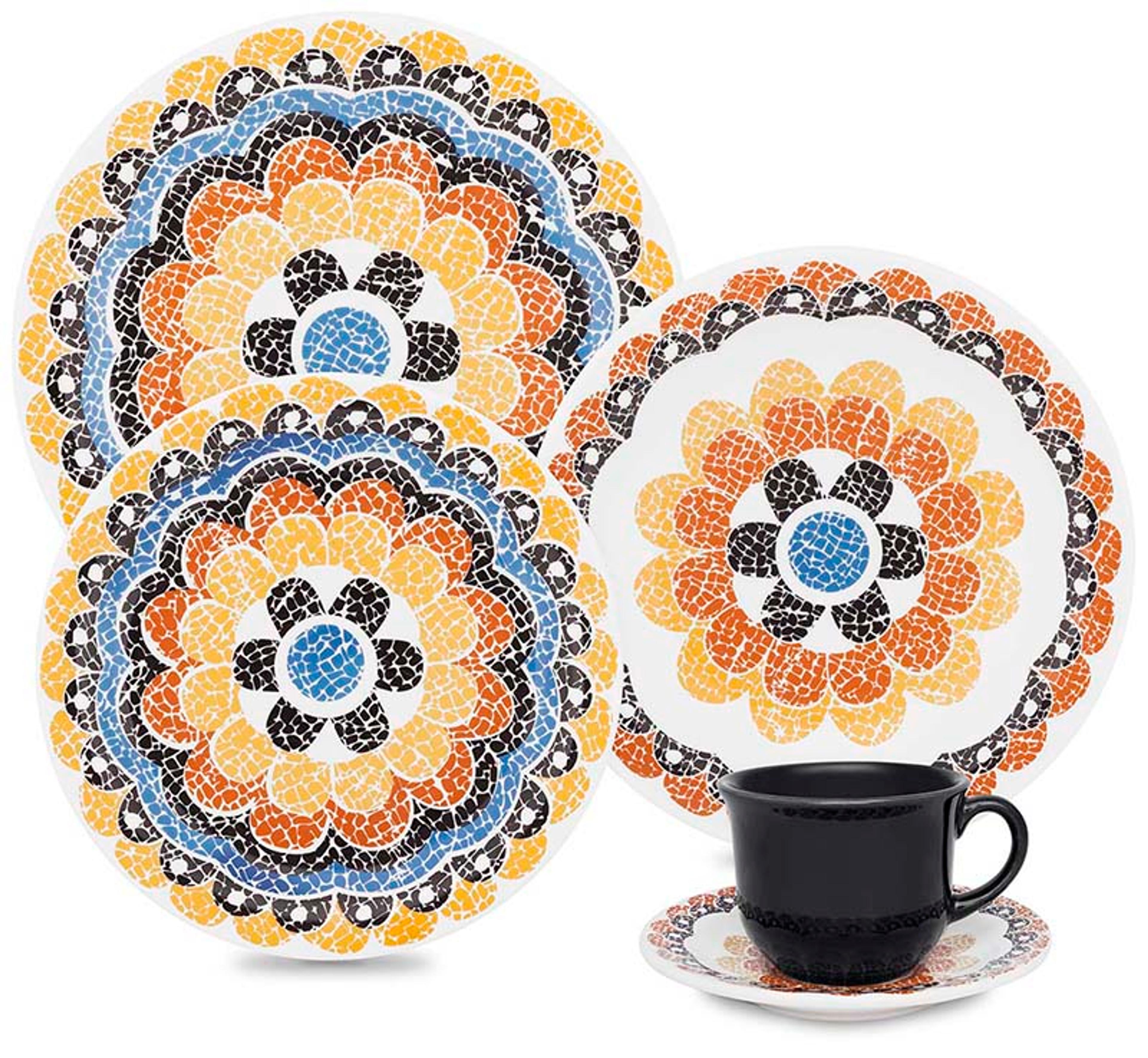 Vajilla Ceramica 20 Pzas 4 Ptos  Summer