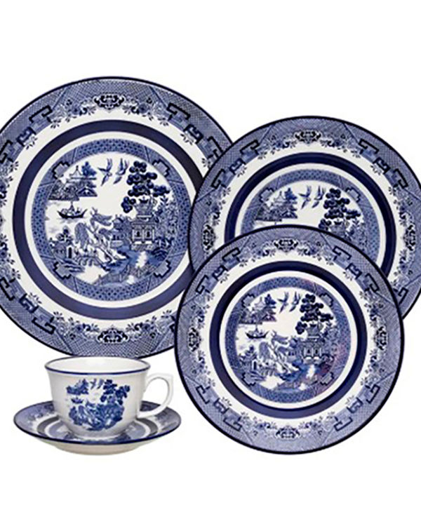 VAJILLA PORCELANA 30 PZAS 6 PTOS BLUE WILLOW -ST30-9409