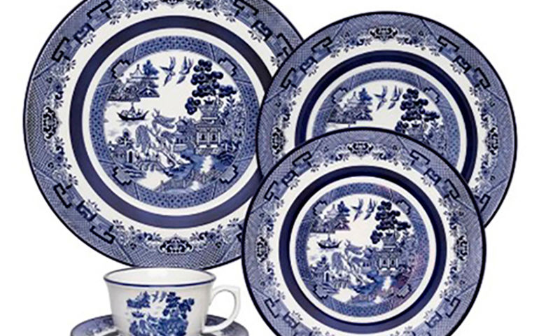 VAJILLA PORCELANA 30 PZAS 6 PTOS BLUE WILLOW -ST30-9409
