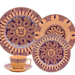 VAJILLA PORCELANA  30 PZAS 6 PTOS FLAMINGO TERRA BRASILIS