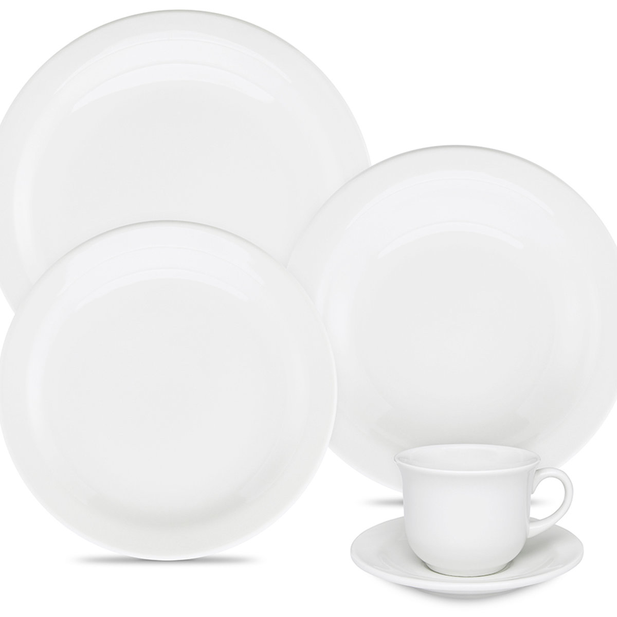 VAJILLA CERAMICA 20 PZAS 4 PTOS BLANCA