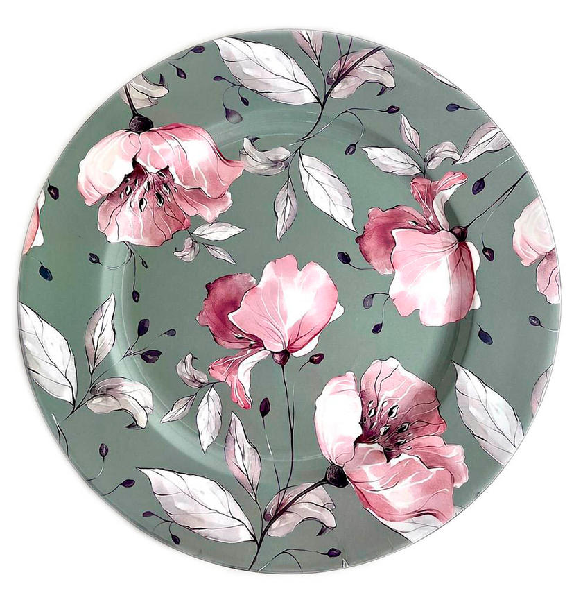 Plato De Sitio Gris/Rosa