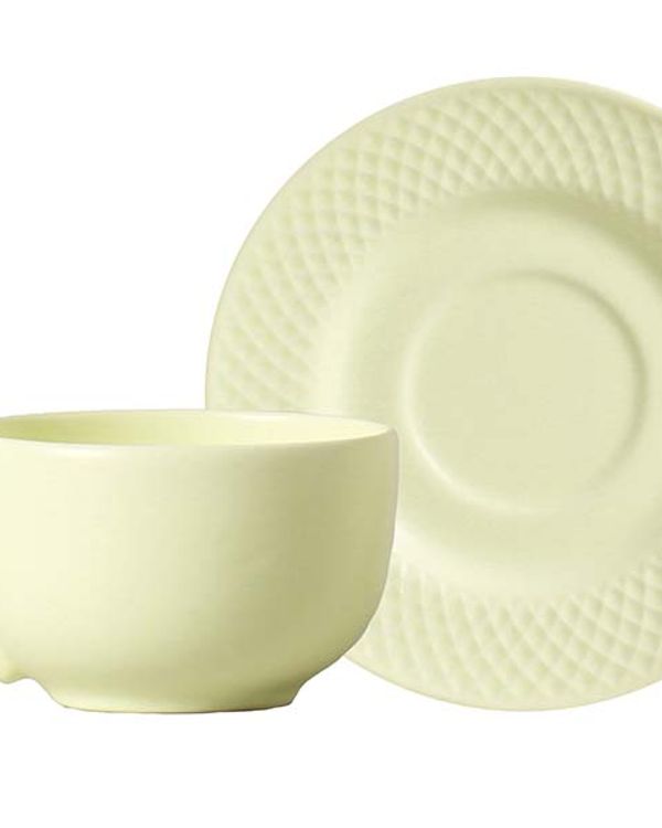 Taza de Té con Platillo Soft Yellow
