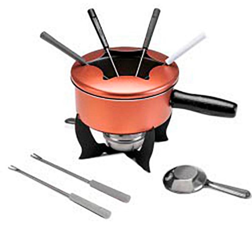 Fondue 10 Pz Aluminio Cobre Oro Rosa