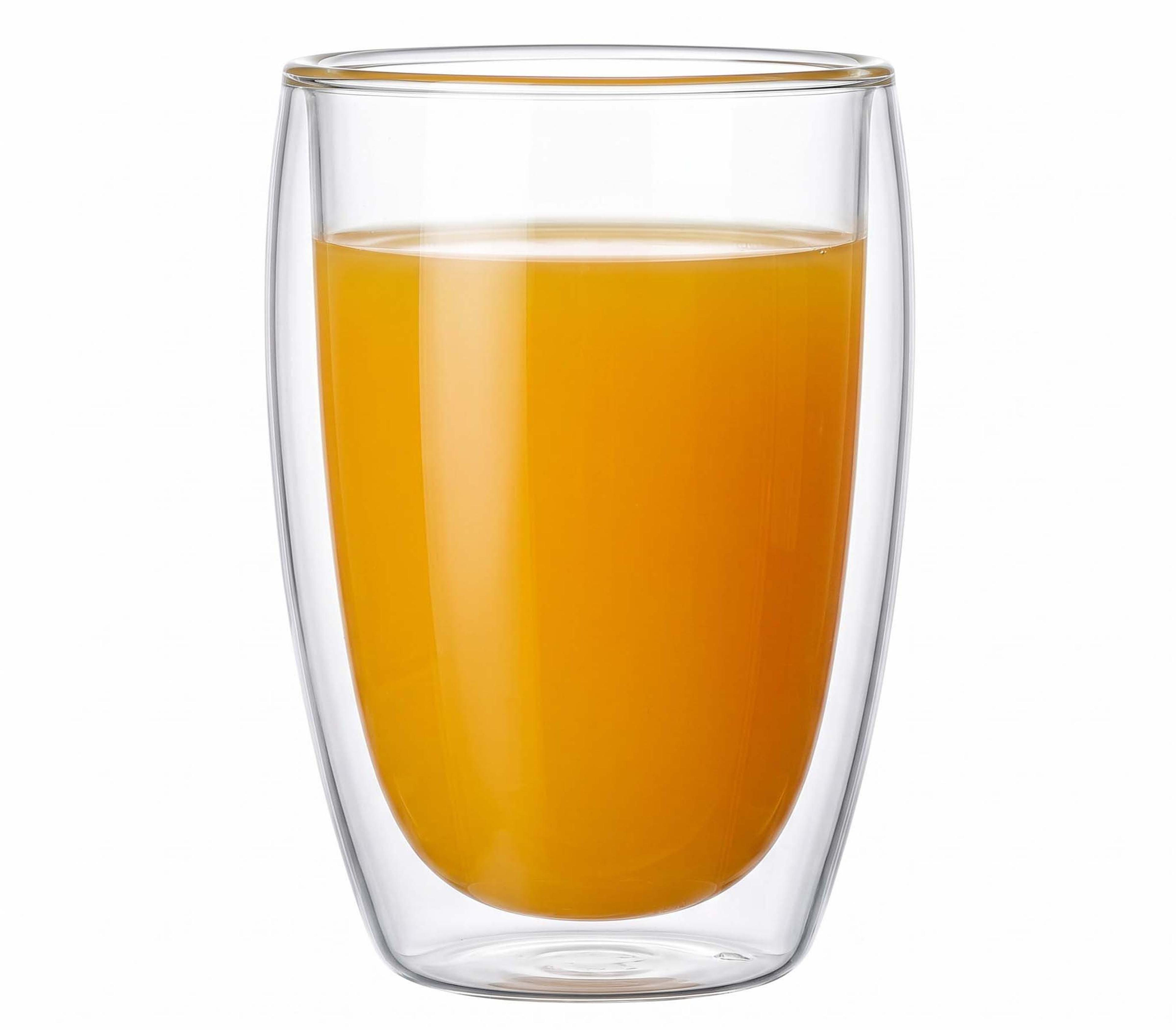 Vaso Doble Pared Vidrio Transparente 450 Ml
