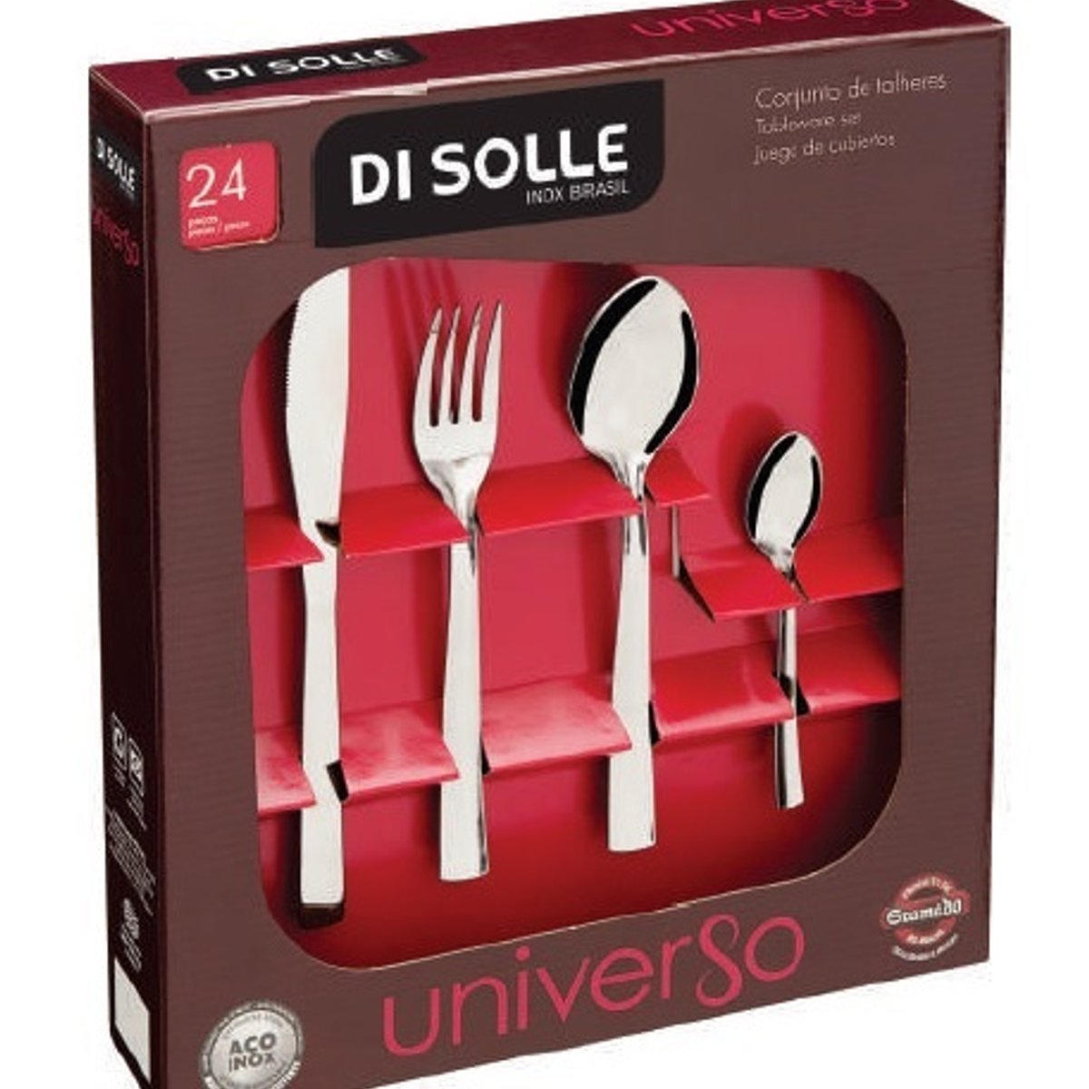 Set Cubiertos 24 Pz 6 Puestos Universo