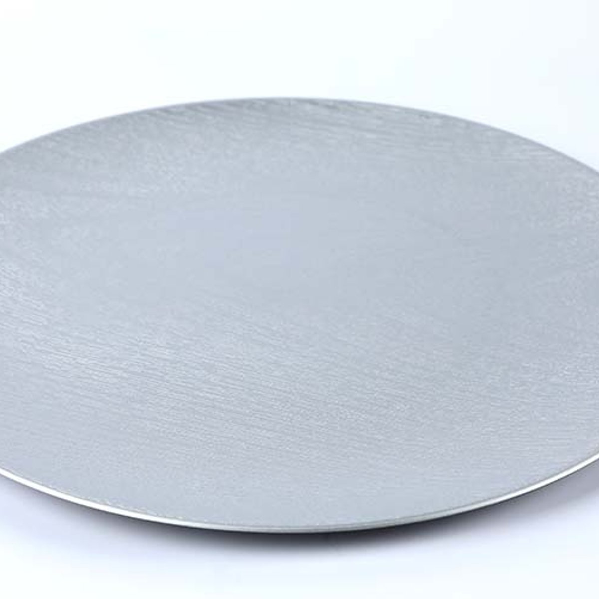 Plato Sitio Metalizado Plata