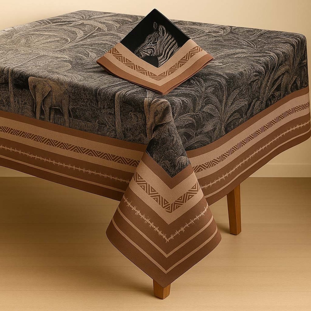 MANTEL RECTANGULAR PLAYA Y LUNA 6-8 PTS