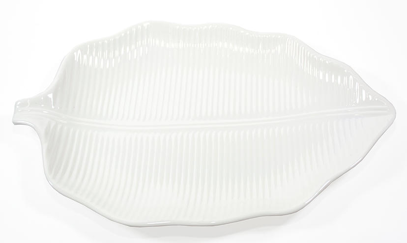 Plato Llano Hoja Blanco Melamine