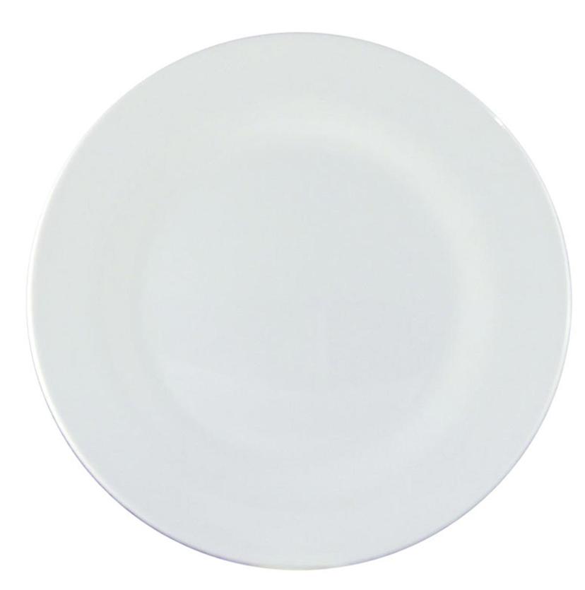 Plato Llano Circular 28 Cms Blanco Melamine