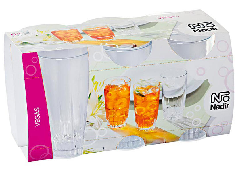Set 6 Vasos Jugo Vegas