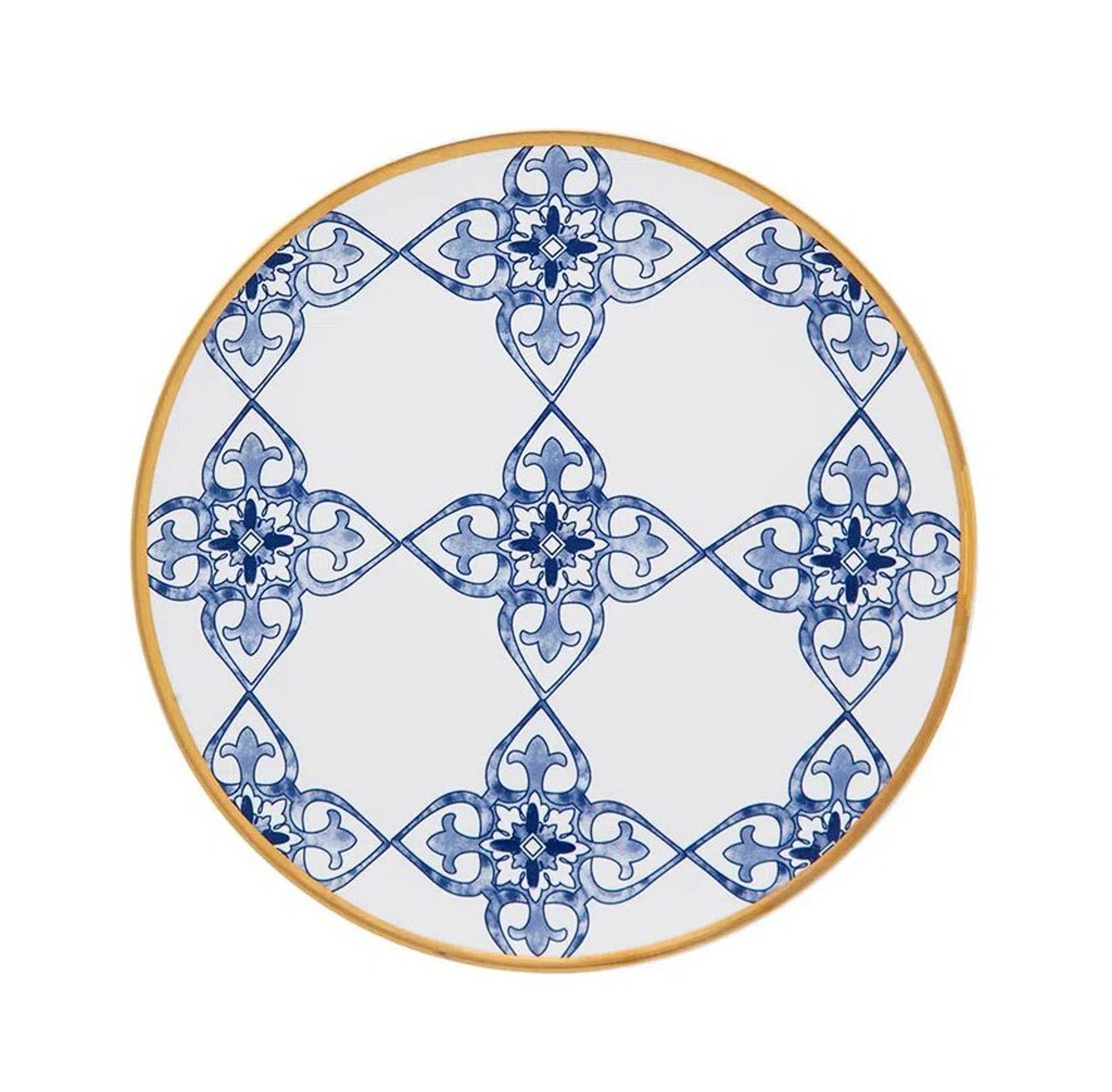 Plato Postre/Entrada Porcelana 21 Cms Lusitana