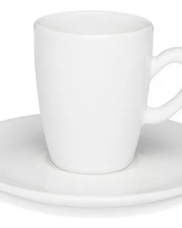 Vajilla Te 4 Tazas Te 75 Ml con Platillo Blanco Cj06-9001