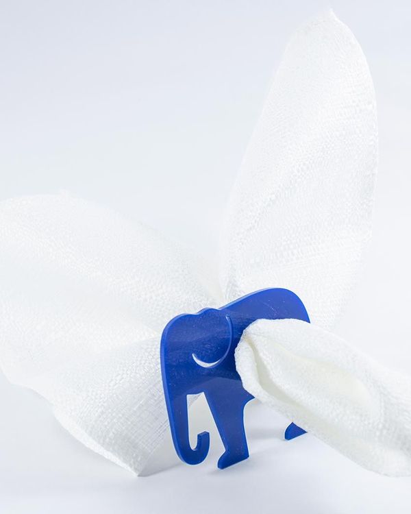 Set 4 Servilleteros Elefante Azul