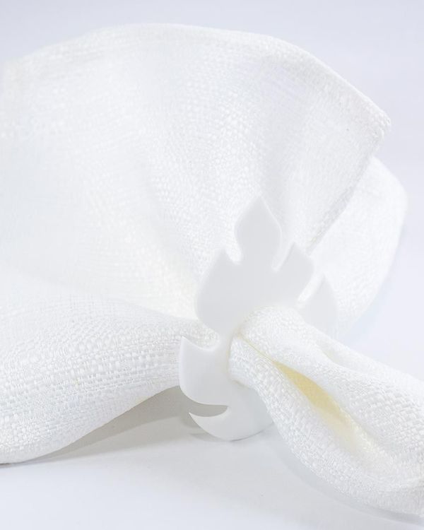 Set 4 Servilleteros Hoja Blanca