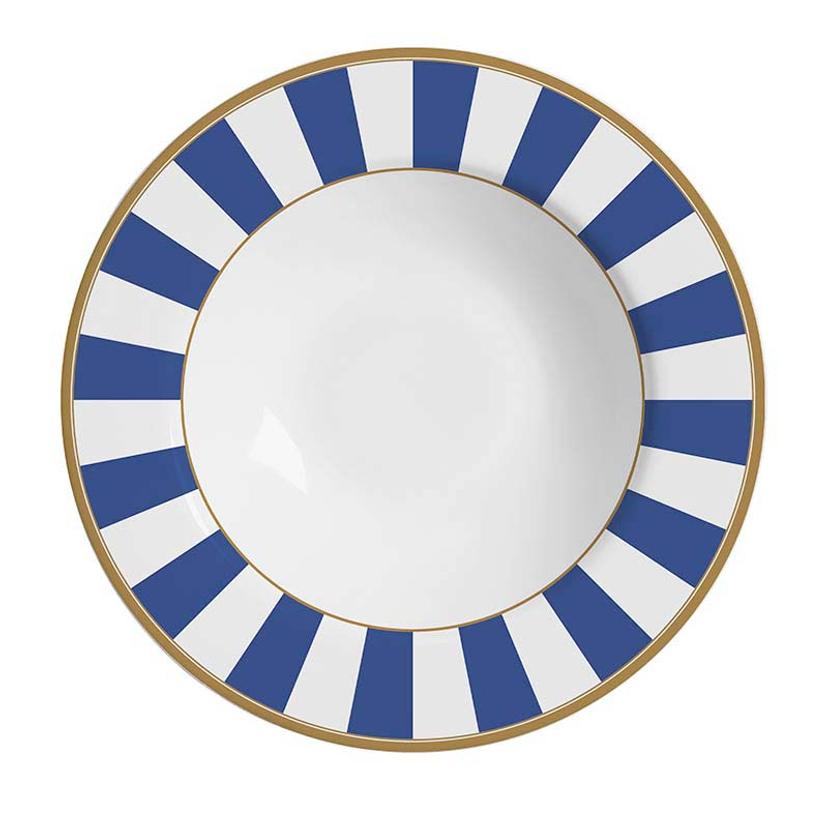 PLATO HONDO STRIPE AZUL