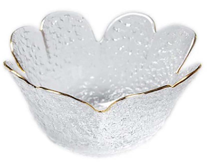 BOWL VIDRIO BORDE ORO 13.5 CMS MEDIANO