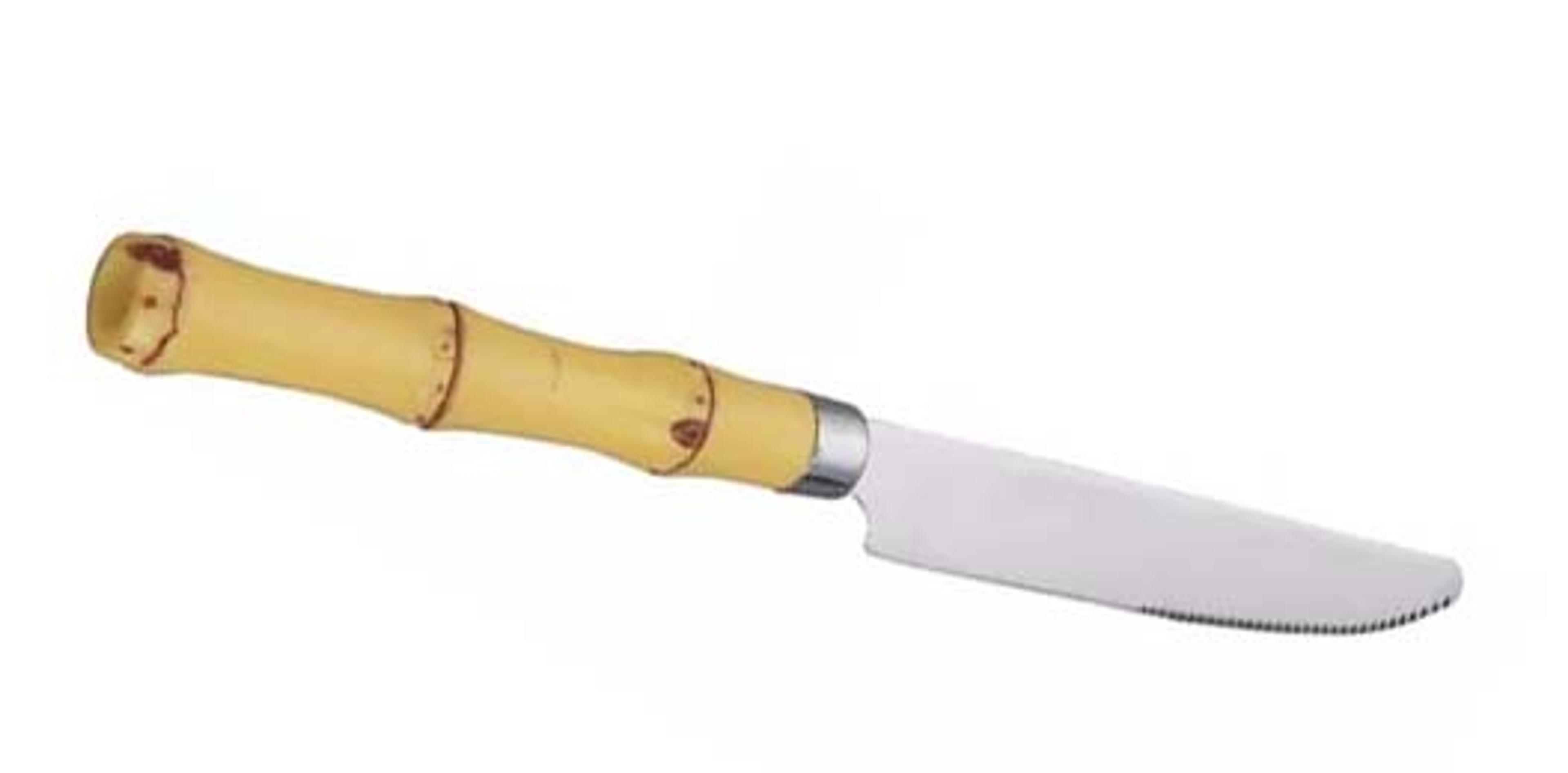 SET 6 Cuchillos Acero/Bamboo
