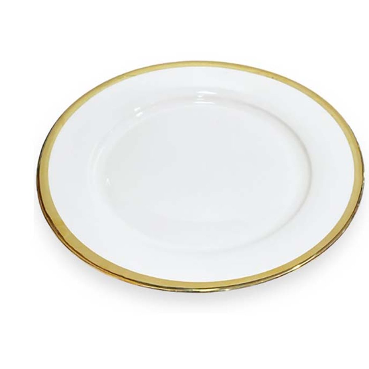 Plato Postre/Entrada Ceramica Borde Oro H.a.i