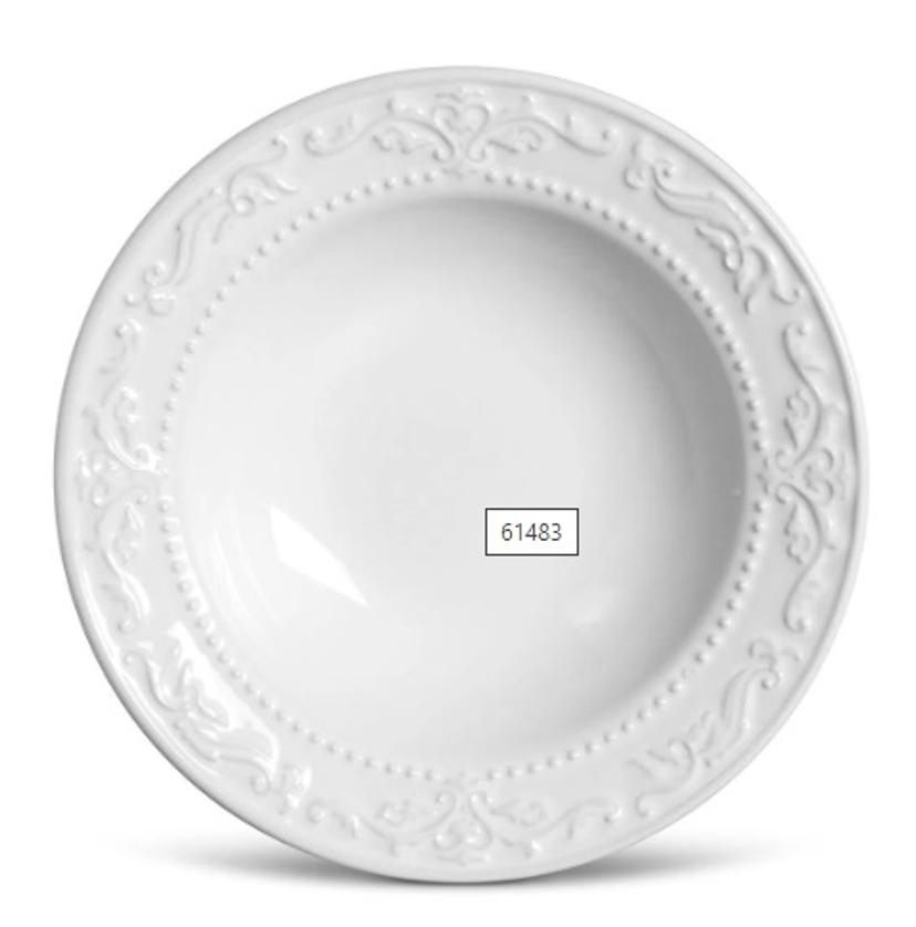 PLATO HONDO ACANTHUS BRANCO