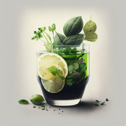 Microgreen, Spinach, lemon, ginger, cucumber Juice