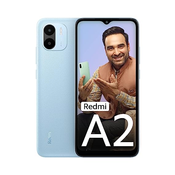 Redmi A2 (Aqua Blue, 2GB RAM, 32GB Storage) | Powerful Octa Core G36 Processor 