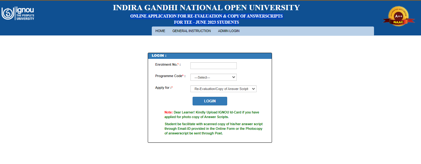 IGNOU Revaluation