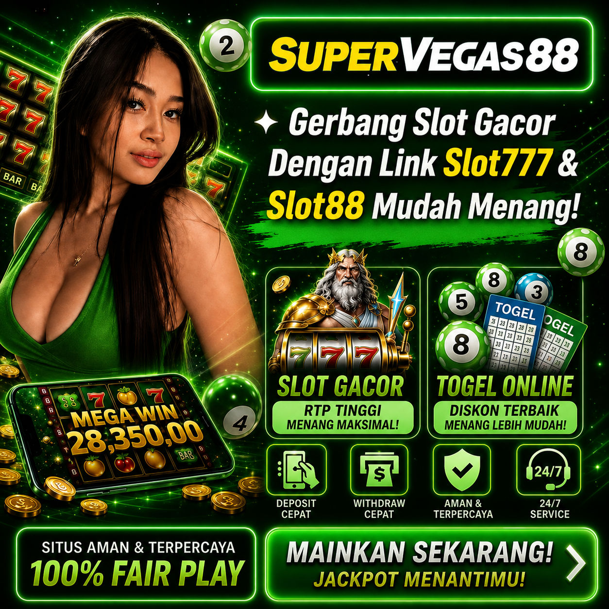 SUPERVEGAS88 ✦ Gerbang Slot Gacor Dengan Link Slot777 & Slot88 Mudah Menang!