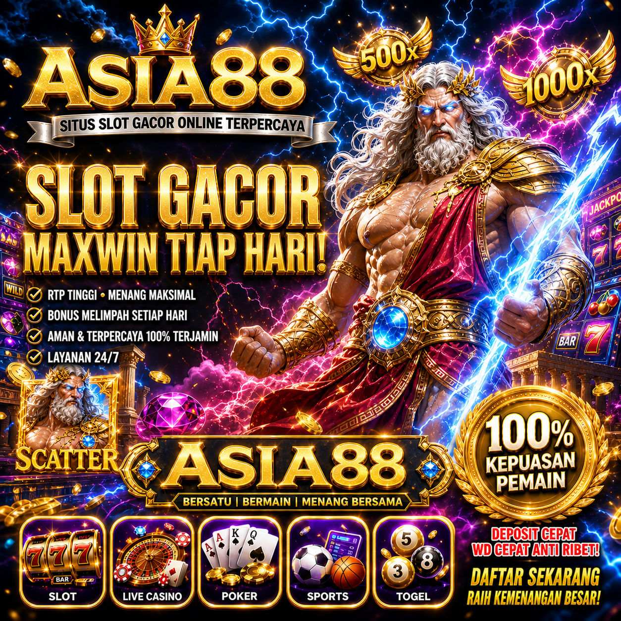 ASIA88: Link Slot Gacor Terbaru Malam Ini Depo 10K Anti Rungkad
