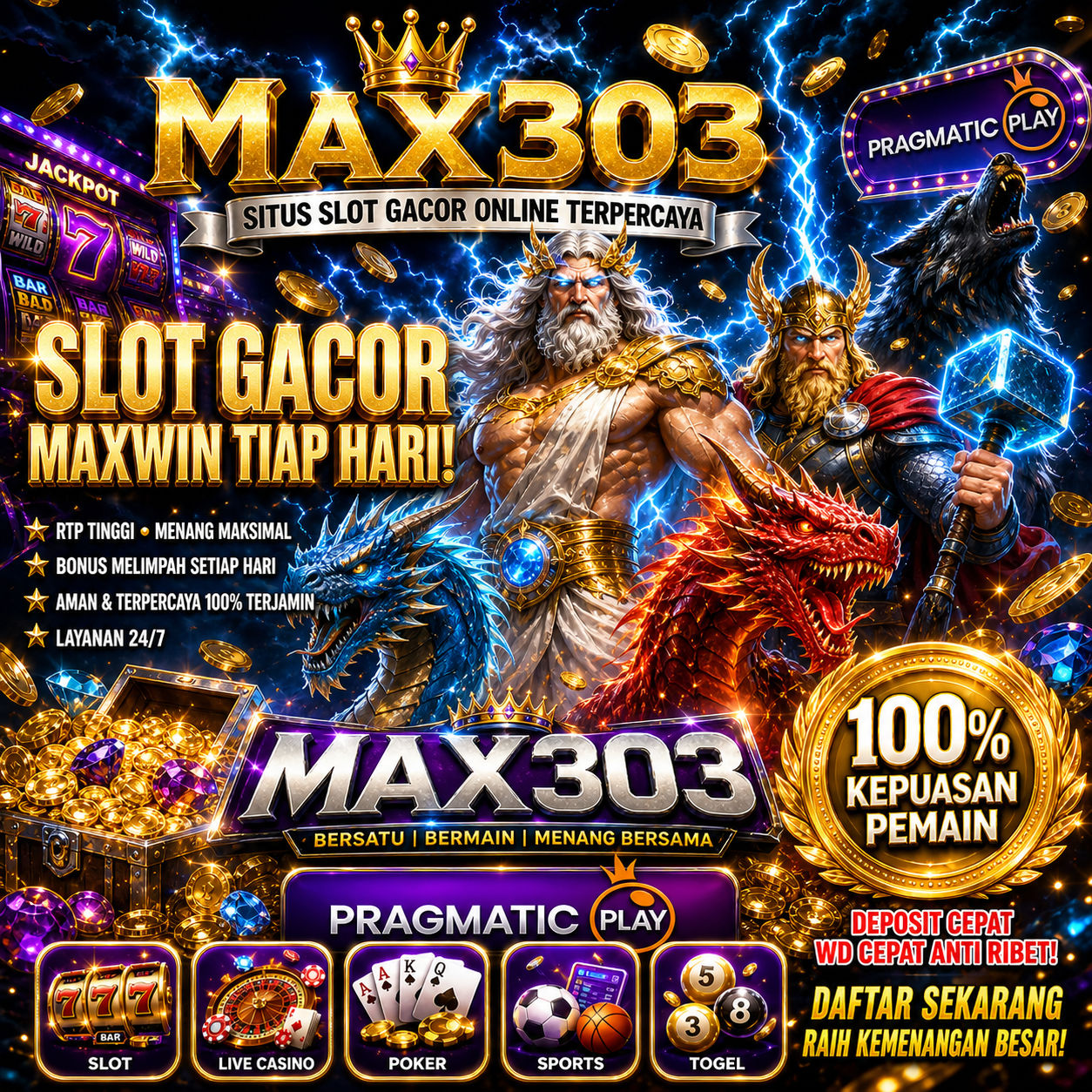 MAX303: Situs Slot Gacor Hari Ini dengan Link Slot88 Resmi Jackpot Besar
