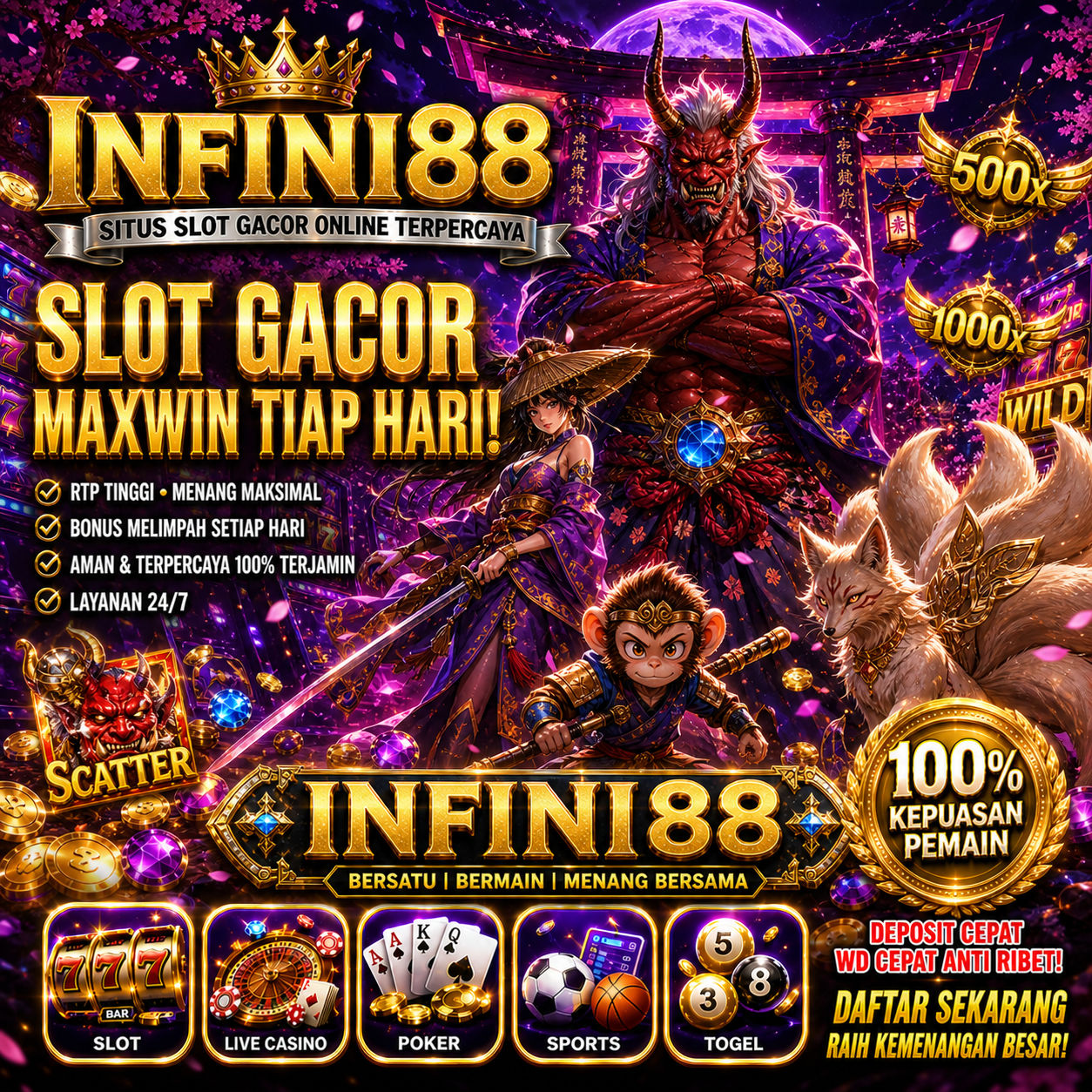 INFINI88: Link APK Resmi Slot Online Gacor Slot88 Gampang Menang